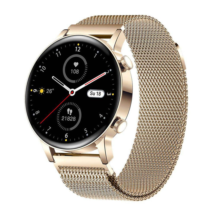 Stylish Smartwatch for Women - LuxeFit Pulse-Gold-The Livary