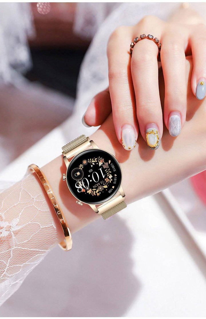 Stylish Smartwatch for Women - LuxeFit Pulse-Gold-The Livary