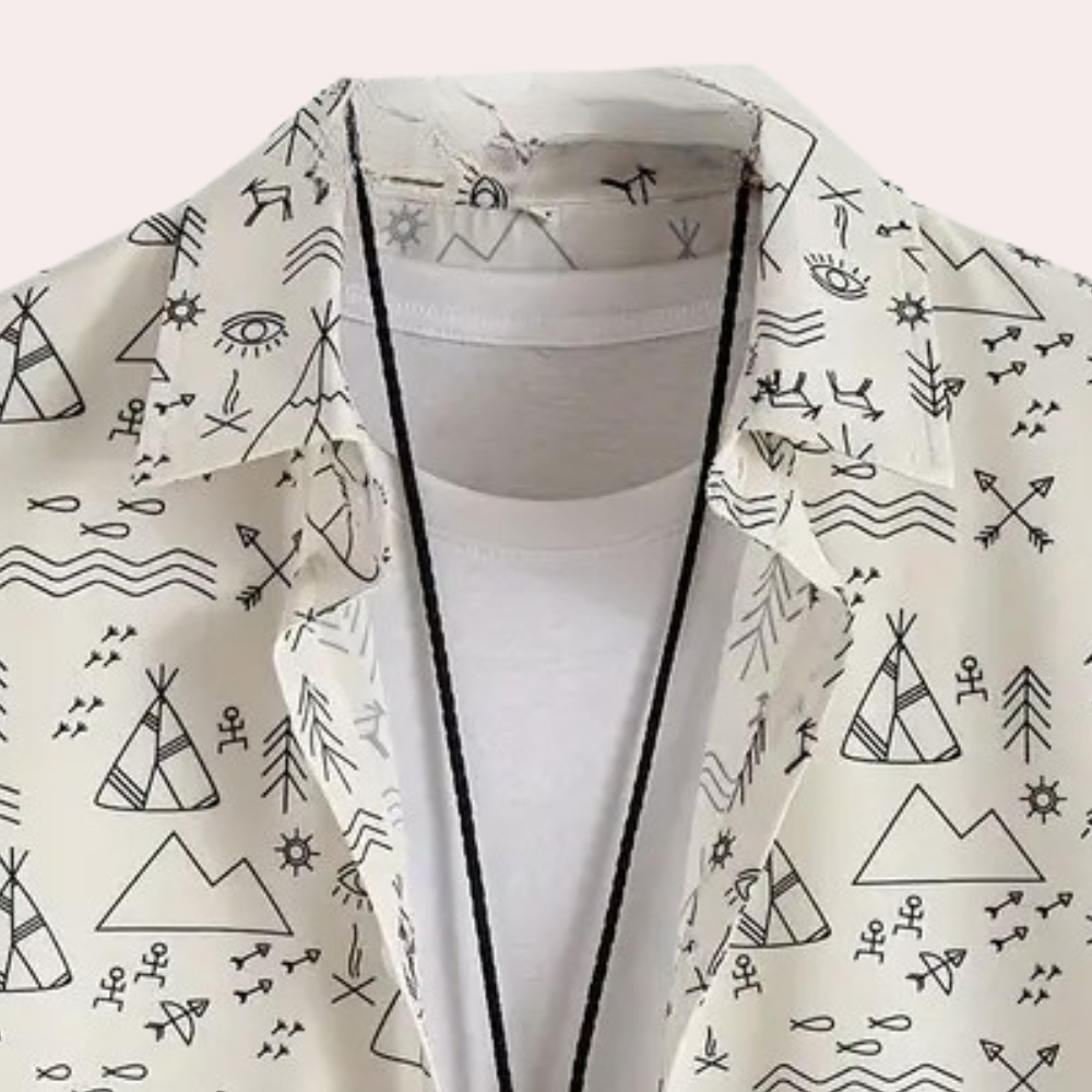 Casual Shirt with Print for Men - Emilio-S-The Livary
