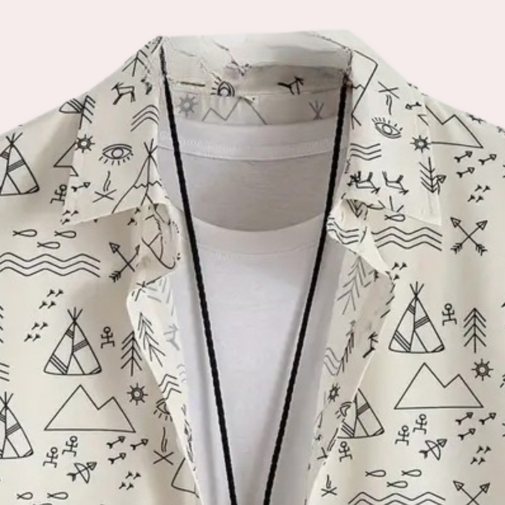 Casual Shirt with Print for Men - Emilio-S-The Livary