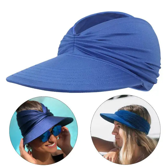 Foldable sun hat with a large brim and UV protection – Babes-Royal blue-One size fits all-The Livary