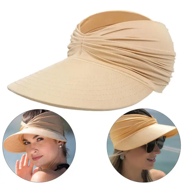 Foldable sun hat with a large brim and UV protection – Babes-Camel-One size fits all-The Livary