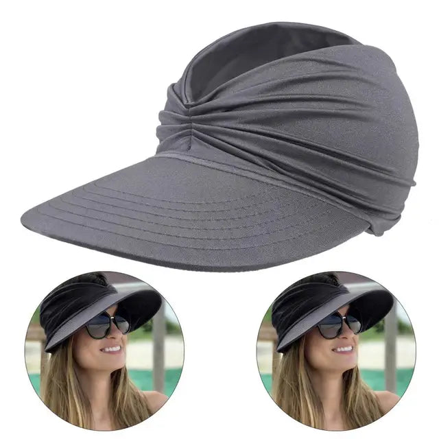 Foldable sun hat with a large brim and UV protection – Babes-Dark grey-One size fits all-The Livary