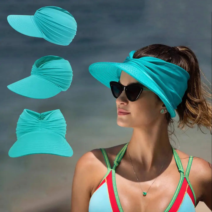 Foldable sun hat with a large brim and UV protection – Babes-Camel-One size fits all-The Livary