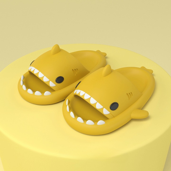 Trendy SoftSteps Sharkies Slipper – Soft, Cushioned & Buy 1 Get 1 Free-Yellow-3.5-4.5-The Livary