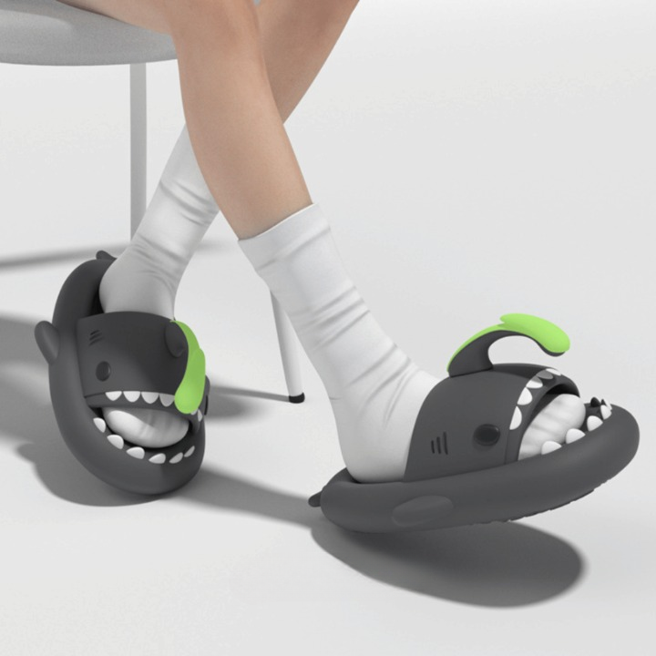 Trendy SoftSteps Sharkies Slipper – Soft, Cushioned & Buy 1 Get 1 Free-Black Lantern-3.5-4.5-The Livary