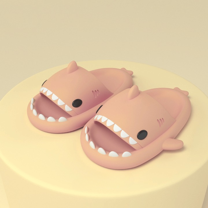 Trendy SoftSteps Sharkies Slipper – Soft, Cushioned & Buy 1 Get 1 Free-Pink-3.5-4.5-The Livary