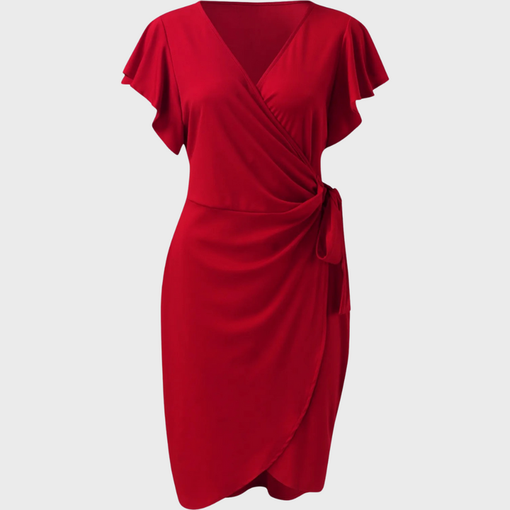 Lightweight Summer Dress with Short Sleeves - Sofia-Black-S-The Livary