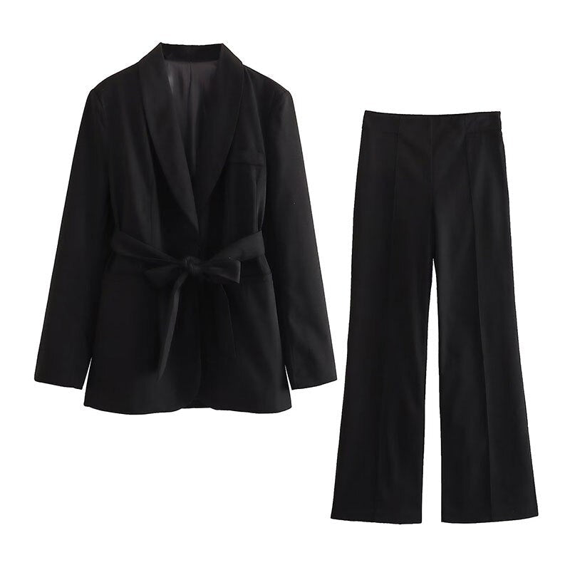Stylish 2-Piece Women's Suit - Lena-Black-XS-The Livary