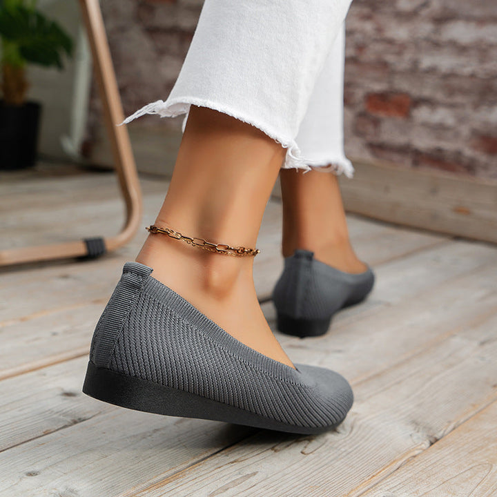 Orthopaedic ladies' ballerinas with comfort sole & classic design – Mia-Black-3.5-The Livary