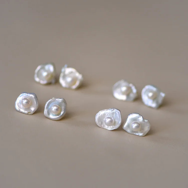 Baroque Pearl Earrings - Noa-The Livary