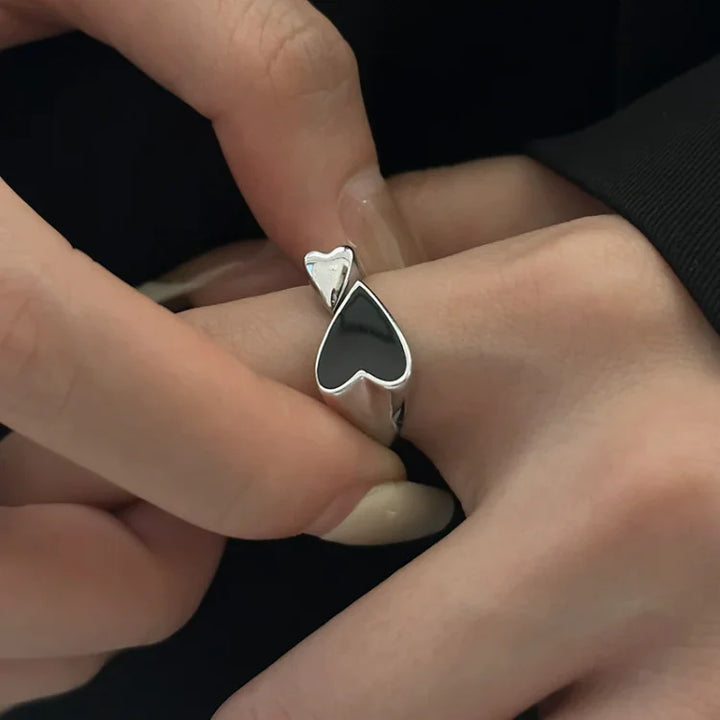 Adjustable Symmetrical Heart Ring - Evelyn-The Livary