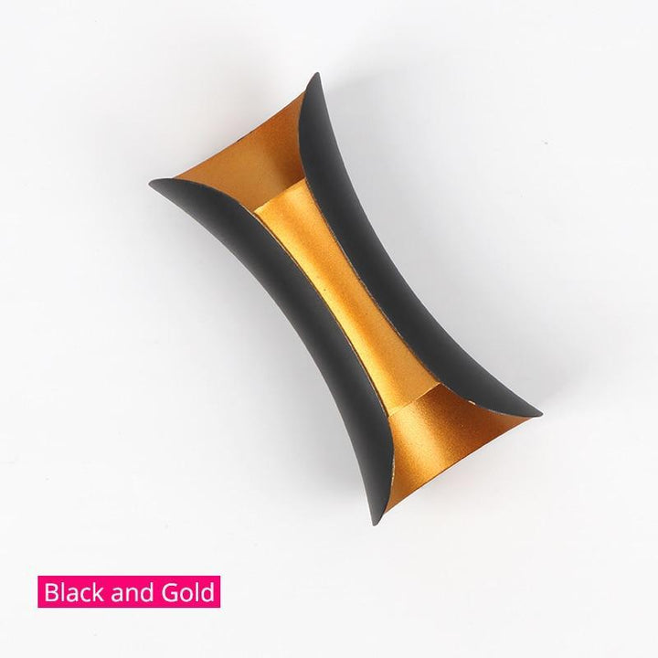 Modern LED Outdoor Wall Lamp - LumiEdge-Black and Gold-Small 6W-Warm white-The Livary