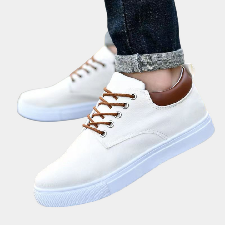 Comfortable orthopaedic men's shoes with support function for everyday use – Leon-White-6-The Livary