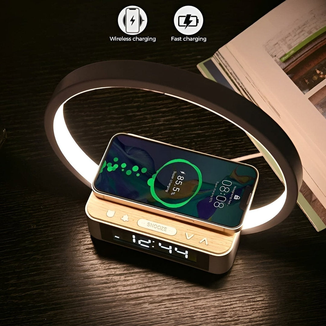 Design Night Light with Charger and Gentle Wake Function - LumoRise-The Livary