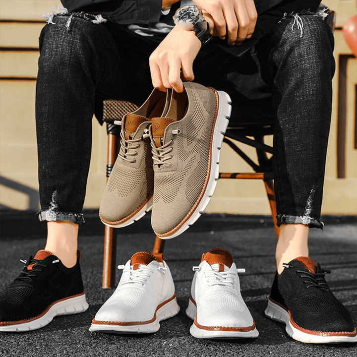 Breathable & Ultra-Comfortable Men's Sneakers in Minimalist Design – Elias-Green-6-The Livary