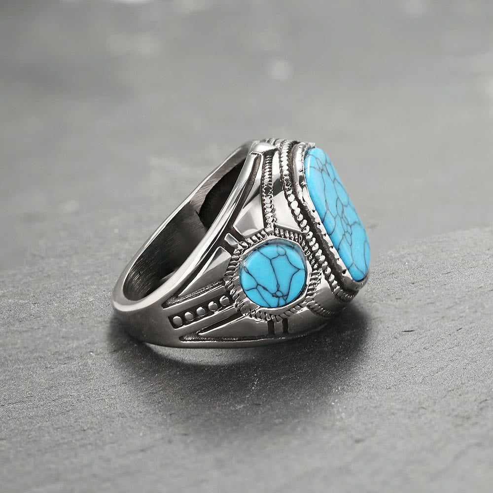 Turquoise Men's Ring - Thorin-2.13 in-The Livary