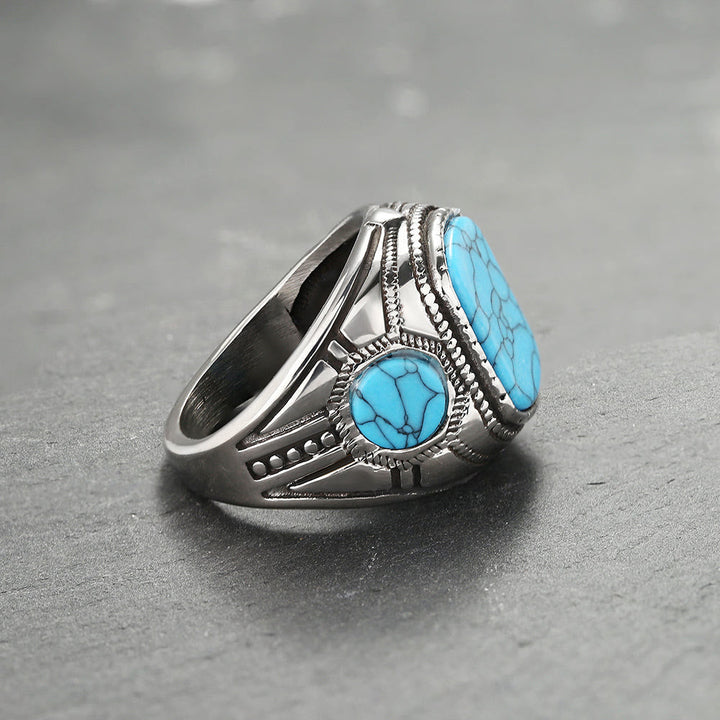Turquoise Men's Ring - Thorin-2.13 in-The Livary