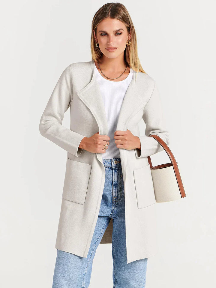 Stylish Ladies' Cardigan - Djamila-Brown-S (36)-The Livary