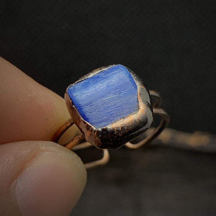 Natural Raw Birthstone Ring - Selina-January & Pomegranate-The Livary