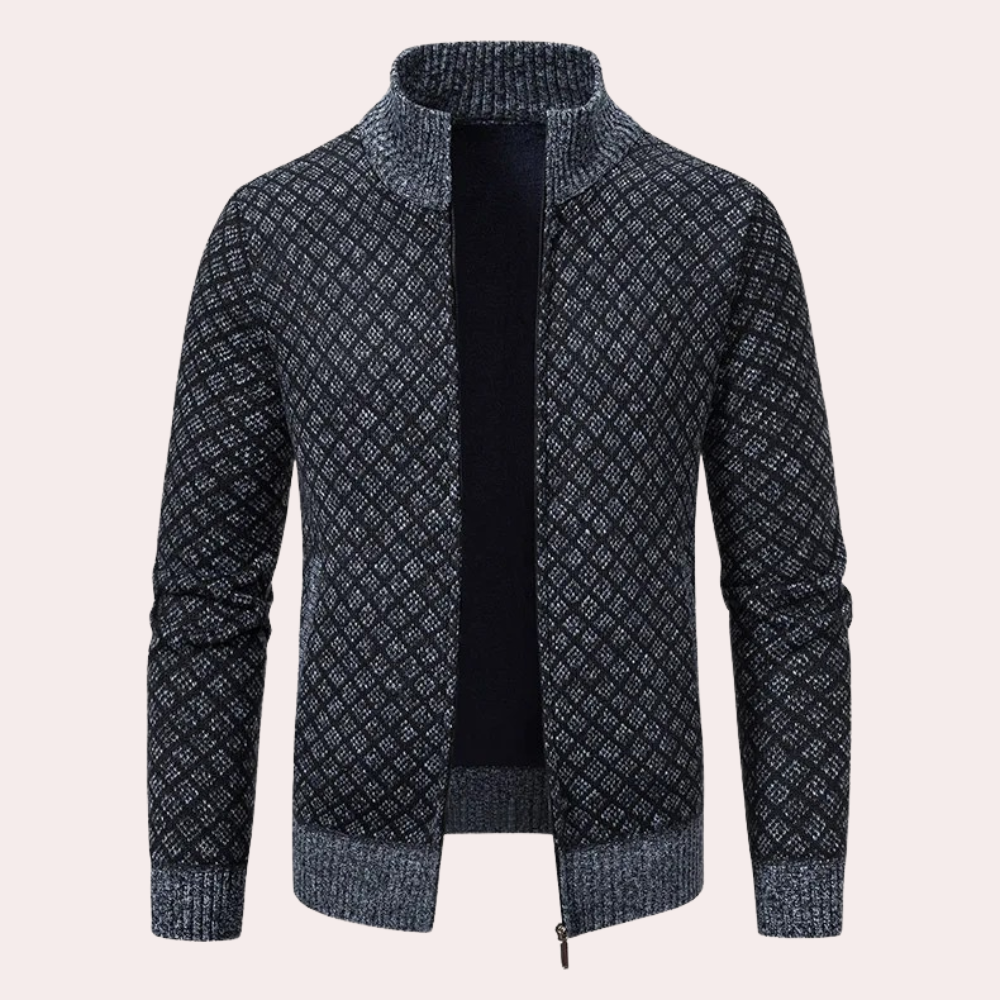 Runia - Knitted Cardigan for Men-Dark grey-S-The Livary