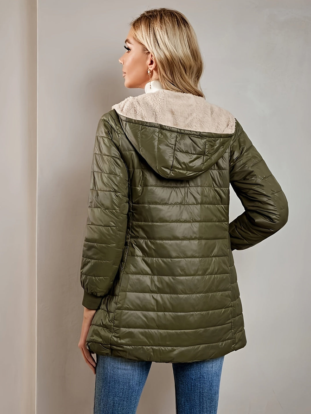 Fleece Lined Women's Jacket with Zip - Eliza-Black-XS-The Livary