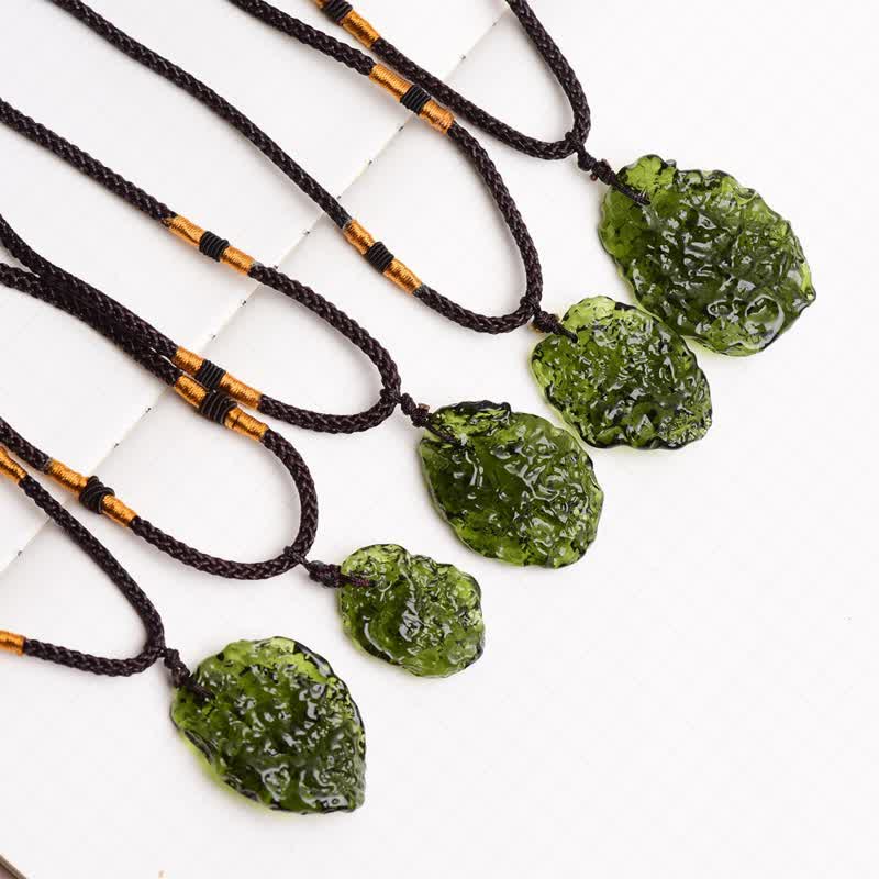 Purification Green Moldavite Necklace - Alina-Necklace + Natural Stone-3-5g-The Livary
