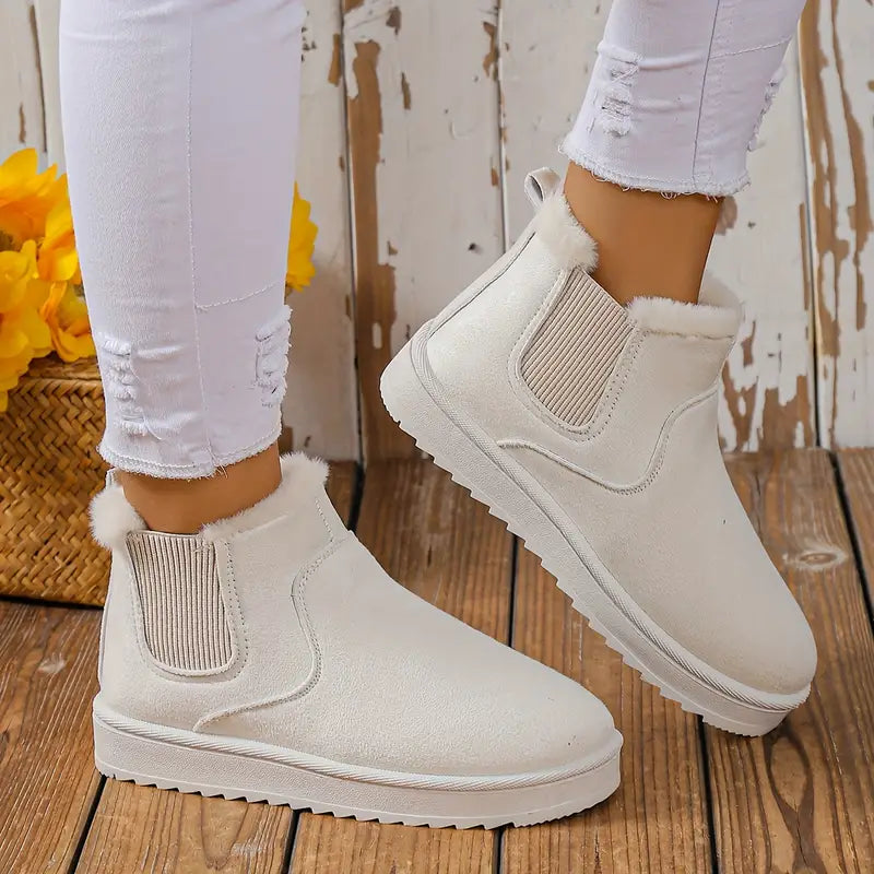 Comfy Thermal Slip-on Snow Boots - Sofia-Black-2.5-The Livary