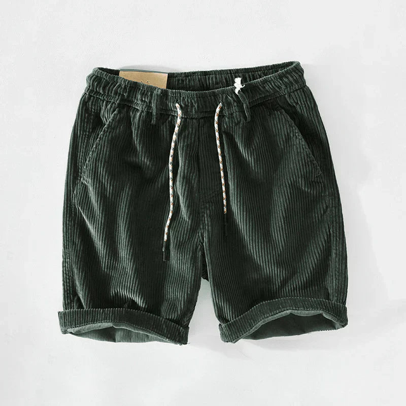 Summer men's cotton shorts with drawstring – Leon-Green-S-The Livary