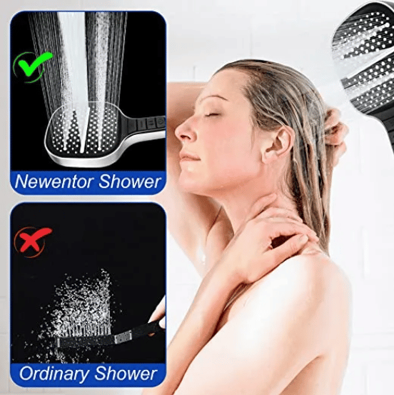 Luxury Shower Head with 7 Settings – HydraLux-Black-The Livary