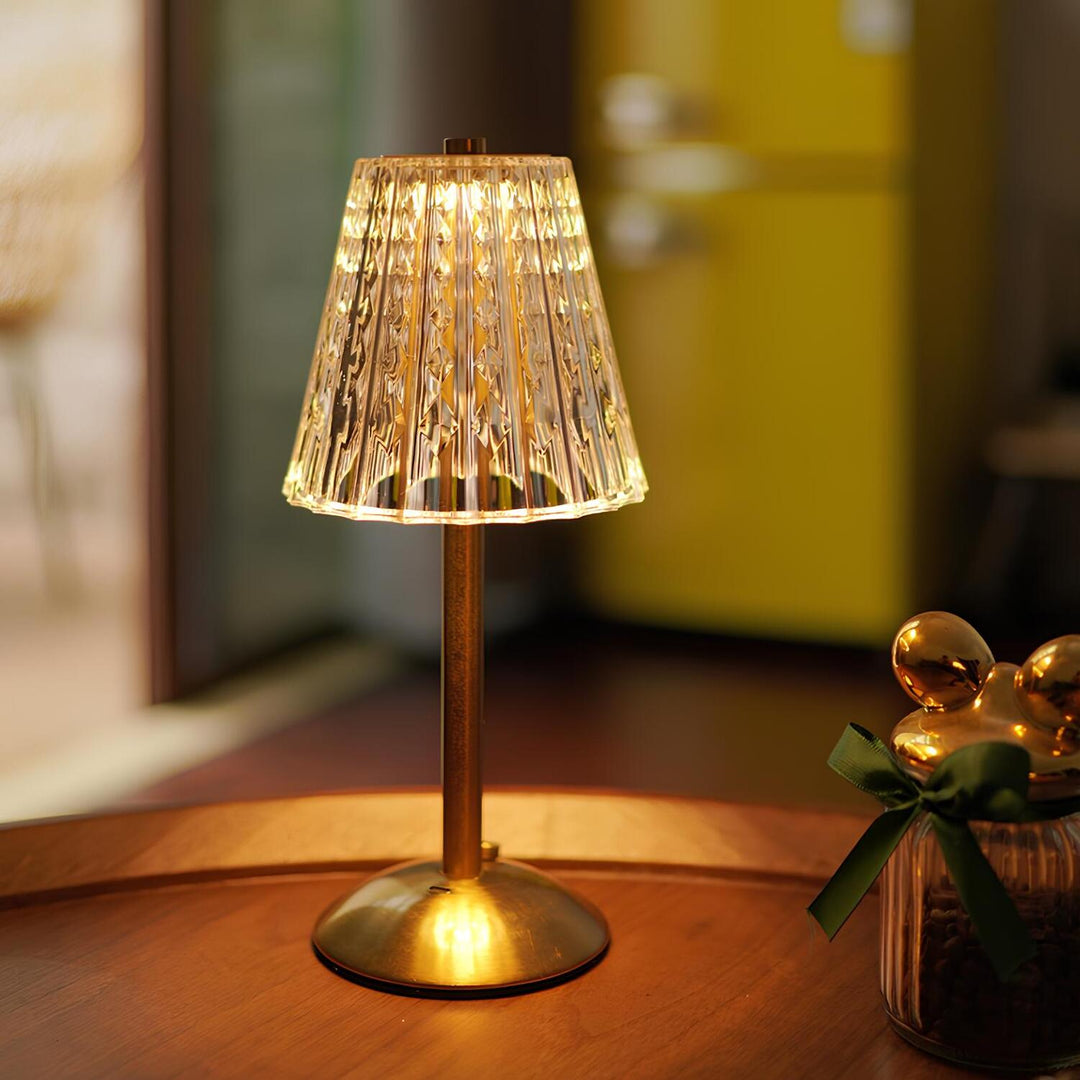 Golden Crystal Table Lamp - Aurora Luxe-Vintage-The Livary