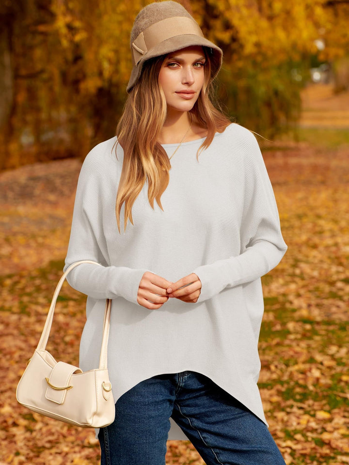 Oversized Ladies Sweater - Sophie-S-White-The Livary
