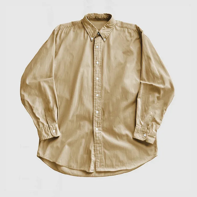 Vintage Men's Shirt - Dario-Beige-S-The Livary