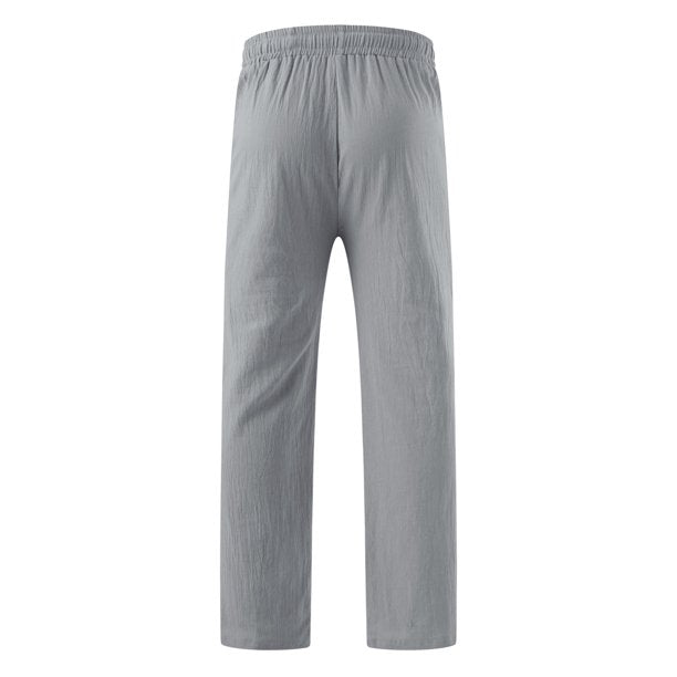 Light & comfortable men's summer trousers made of linen – Nilo-Green-S-The Livary