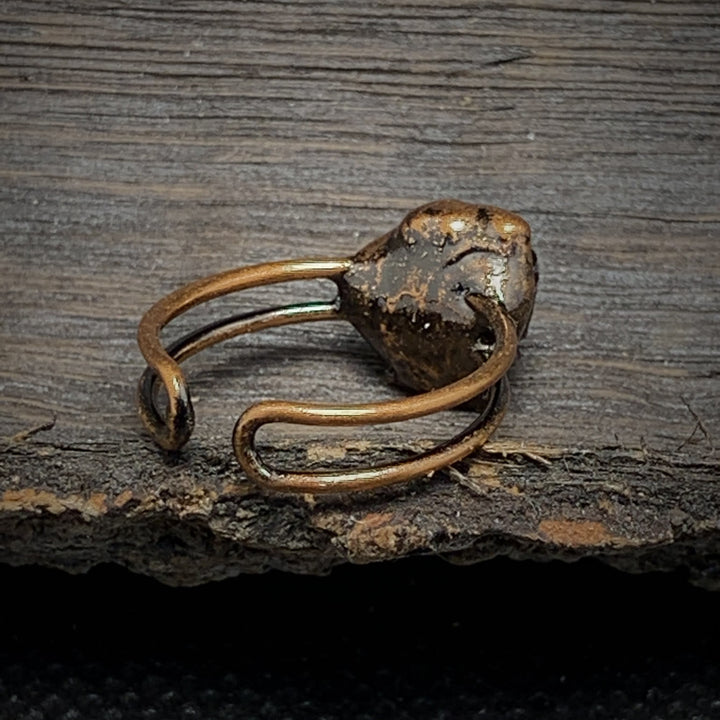 Natural Raw Birthstone Ring - Selina-January & Pomegranate-The Livary