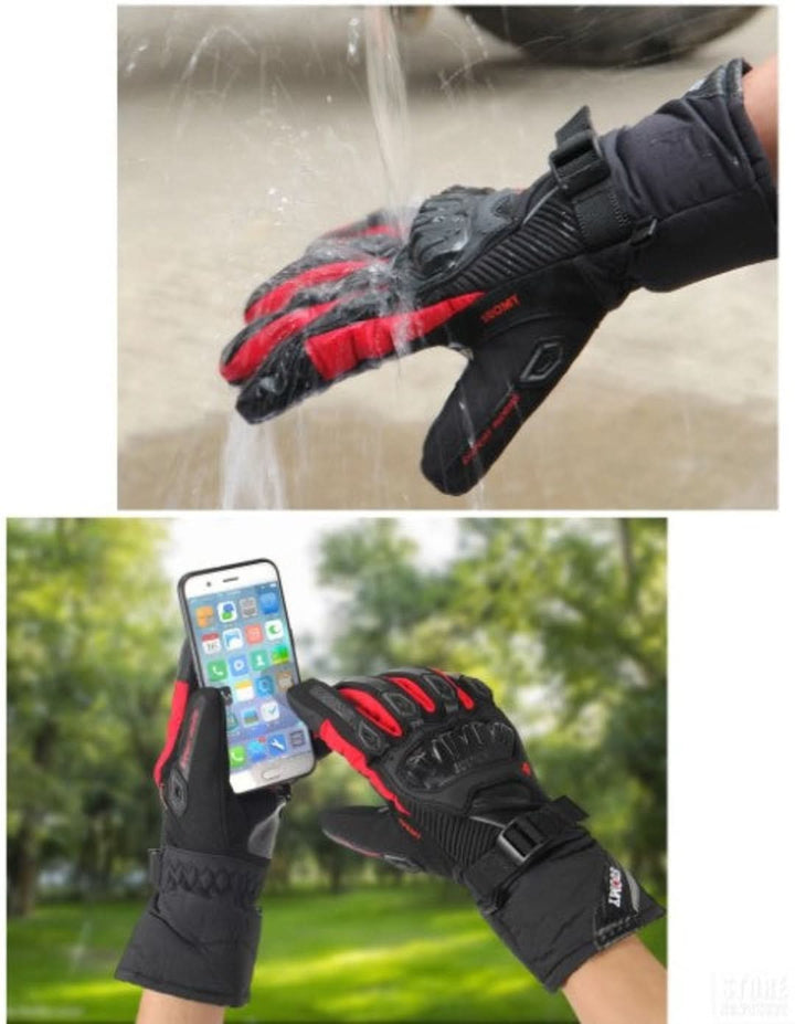 Waterproof Motorcycle Gloves for Winter - ShieldRide-Black-M-The Livary