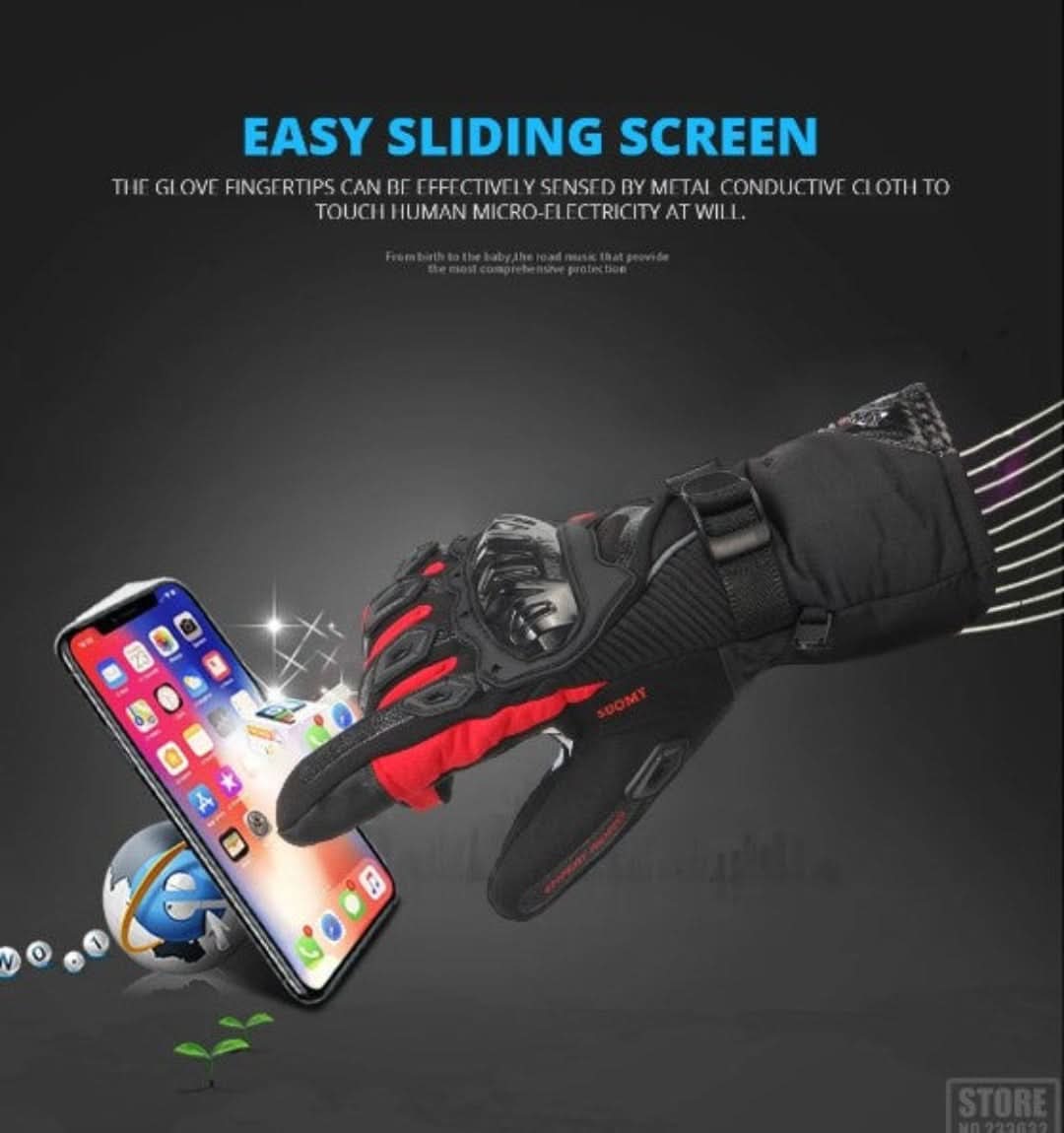 Waterproof Motorcycle Gloves for Winter - ShieldRide-Black-M-The Livary