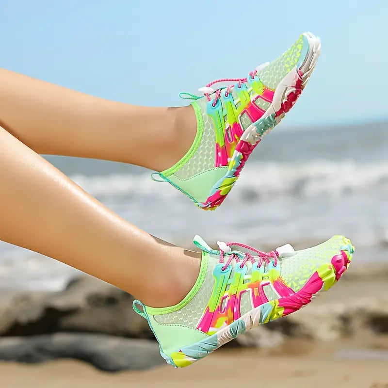 Ladies Barefoot Water Shoes - WaveFlex-Grass green-2.5-The Livary