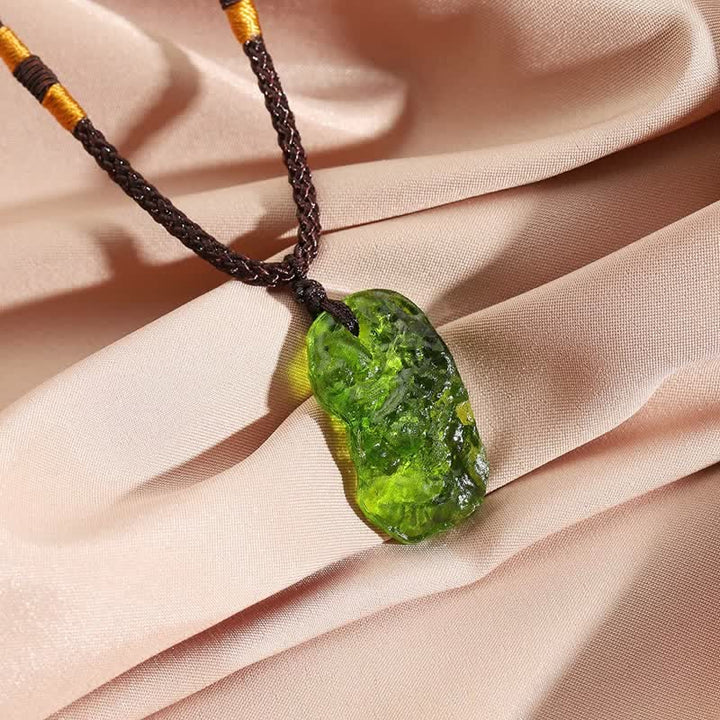 Purification Green Moldavite Necklace - Alina-Necklace + Natural Stone-3-5g-The Livary