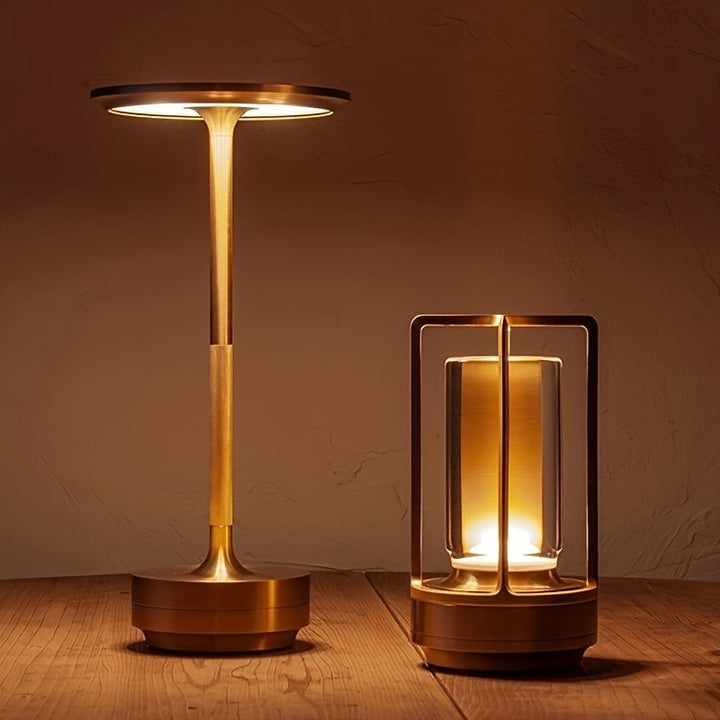 Japanese Style LED Touch Table Lamp - ZenLight-Gold-Style A-The Livary