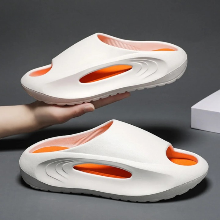 Men's Outdoor Sports Sandals – Cushioned Sole, Lightweight and Stable for Summer - MotionStride™-White Orange-3.5/4.5-The Livary