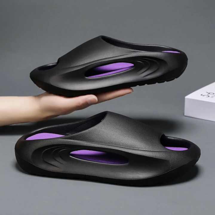 Men's Outdoor Sports Sandals – Cushioned Sole, Lightweight and Stable for Summer - MotionStride™-Black Purple-3.5/4.5-The Livary