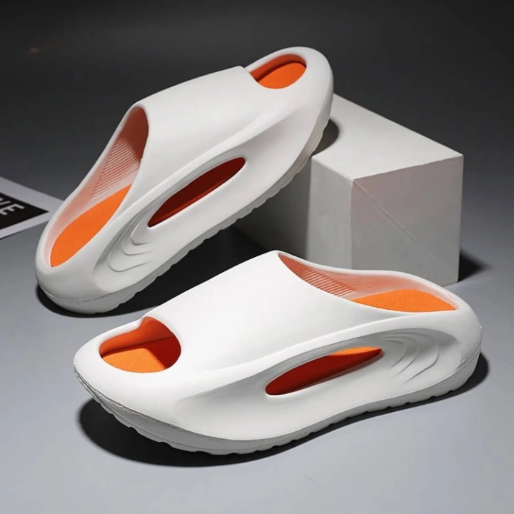 Men's Outdoor Sports Sandals – Cushioned Sole, Lightweight and Stable for Summer - MotionStride™-White Orange-3.5/4.5-The Livary