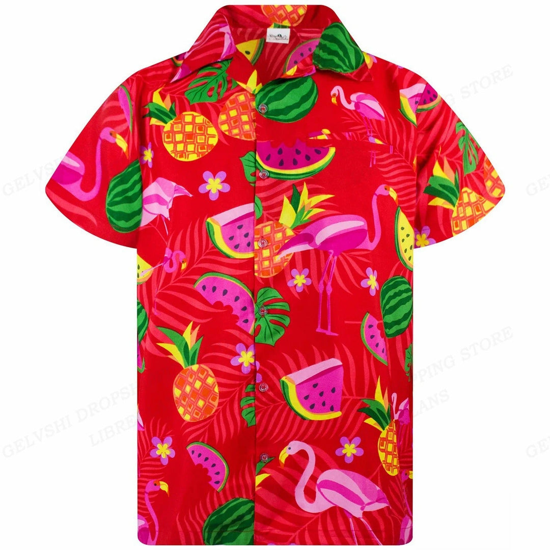 Tropical 3D Flamingo Shirt – Kai-F-S-The Livary
