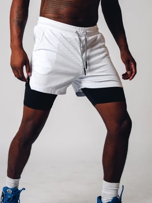 2-in-1 Summer Sports Shorts for Men – Felix-White-M-The Livary