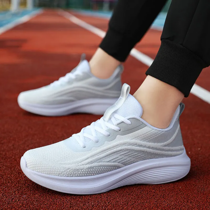 Comfortable Orthopaedic Sneakers - AeroStride-2.5-White-Grey-The Livary