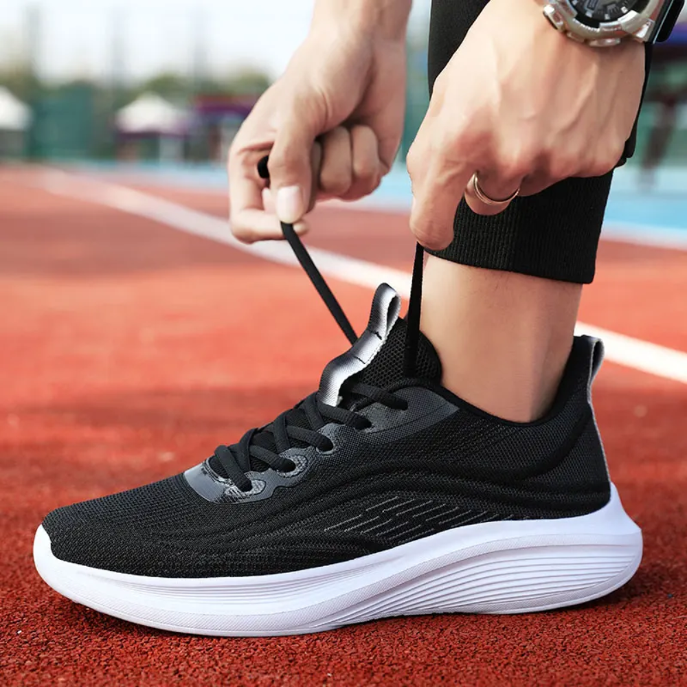 Comfortable Orthopaedic Sneakers - AeroStride-2.5-White-Grey-The Livary