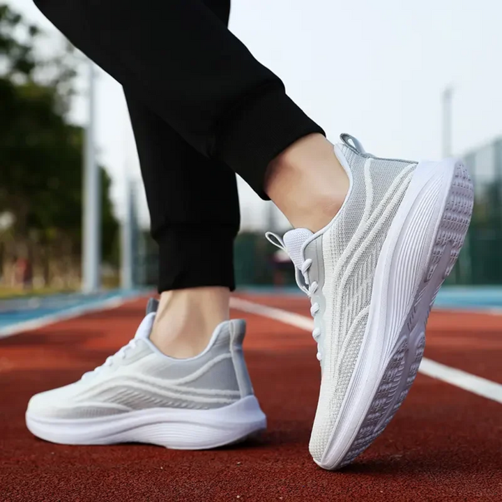 Comfortable Orthopaedic Sneakers - AeroStride-2.5-White-Grey-The Livary