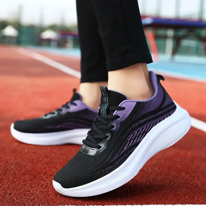 Comfortable Orthopaedic Sneakers - AeroStride-2.5-Black-Purple-The Livary