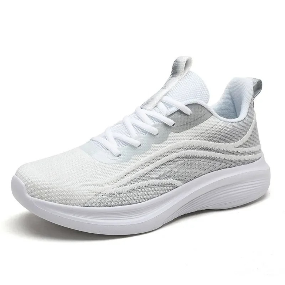 Comfortable Orthopaedic Sneakers - AeroStride-2.5-White-Grey-The Livary